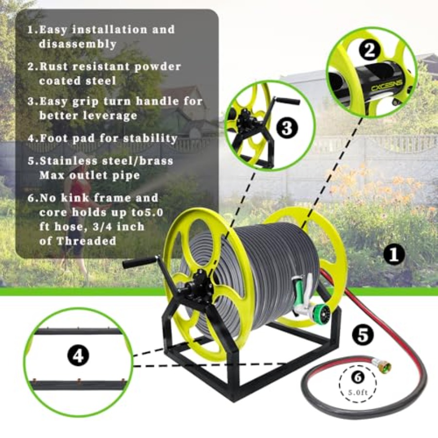 Heavy Duty Garden Hose Reel wi – обзор и цена Reel Handle