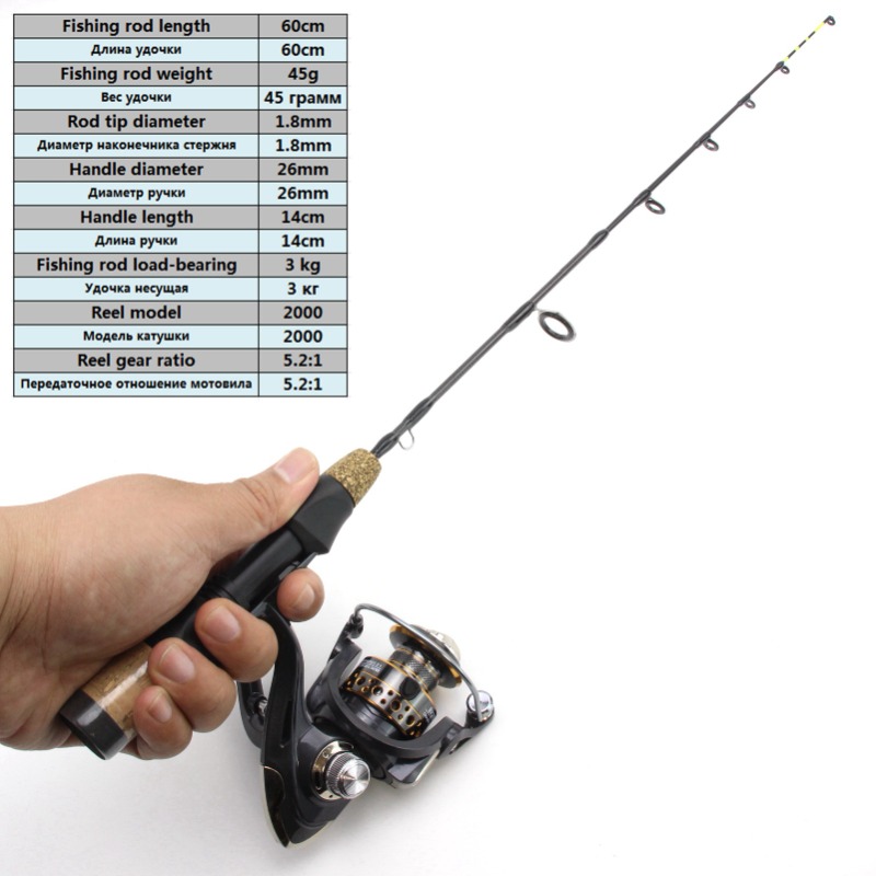 60cm 2 Tips Rod Reel Combos Wi – обзор и цена Ice Fishing Reel