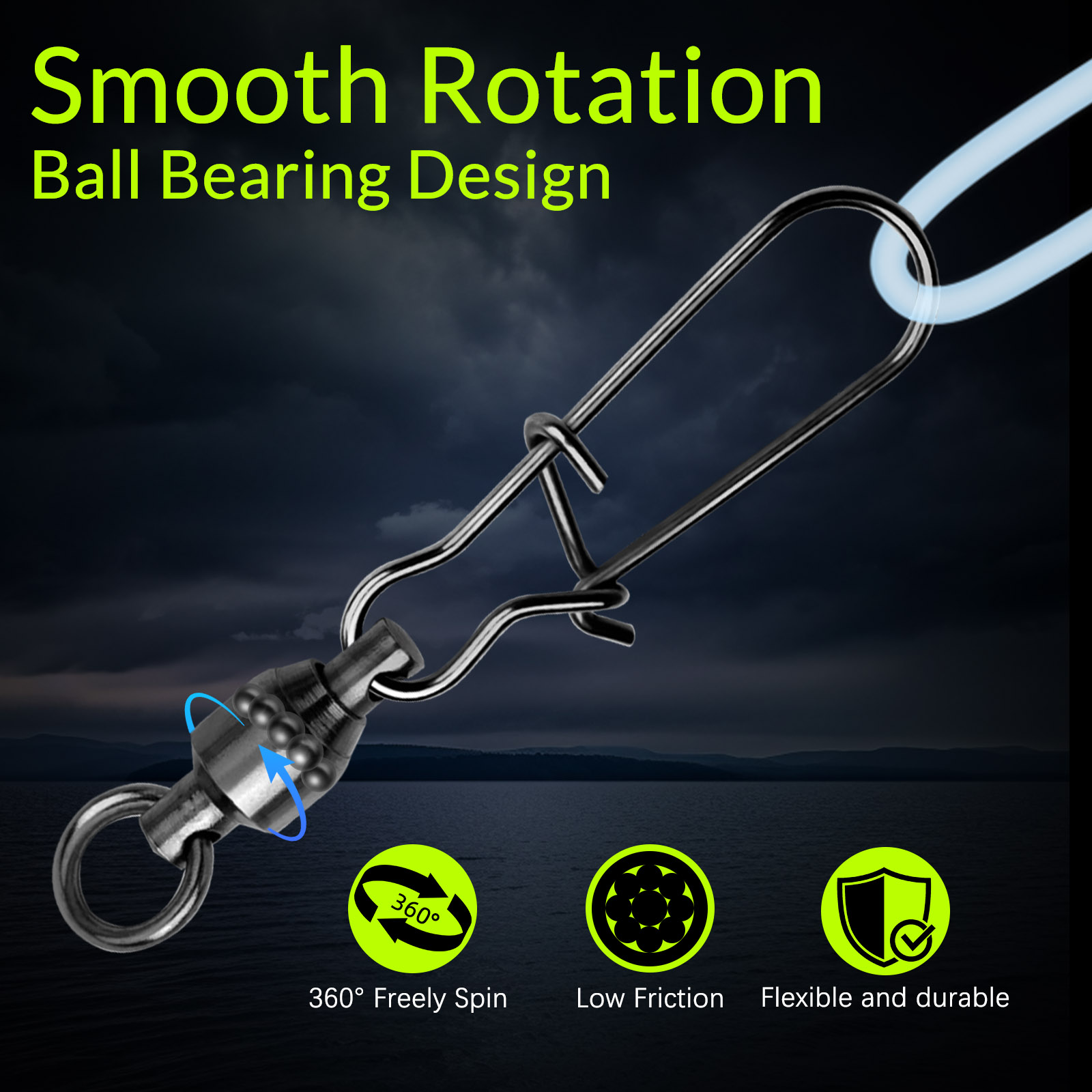 9KM 10PCS Ball Bearing Swivel  – обзор и цена Baitcasting Reel