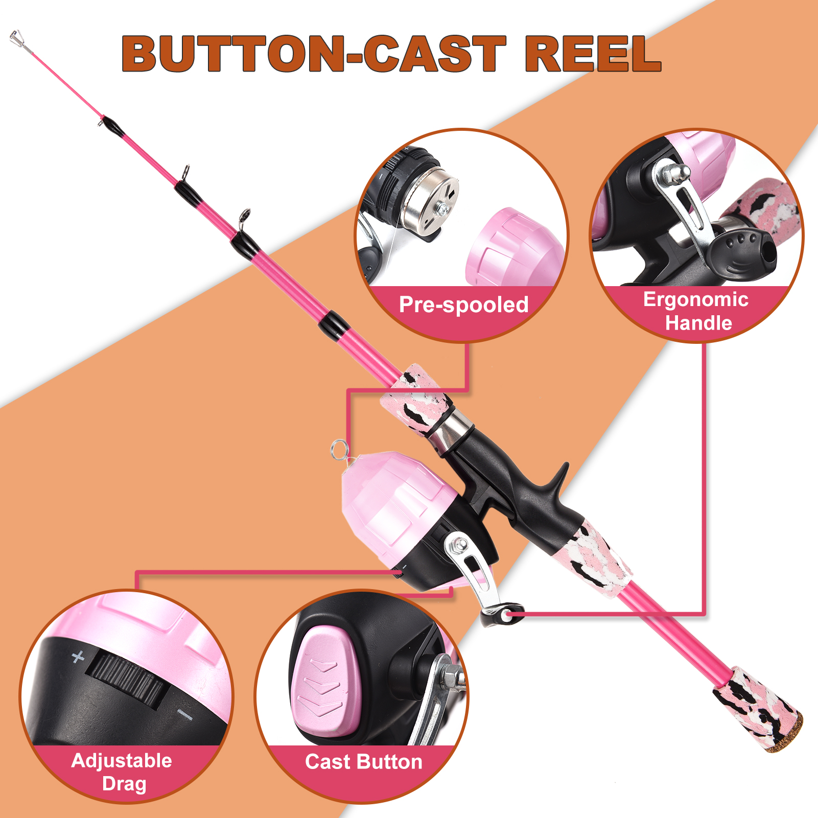 Kids Fishing Rod and Reel Comb – обзор и цена Spincast Reel