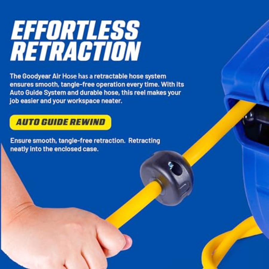 Retractable Air Hose Reel 3/8  – обзор и цена Reel Handle