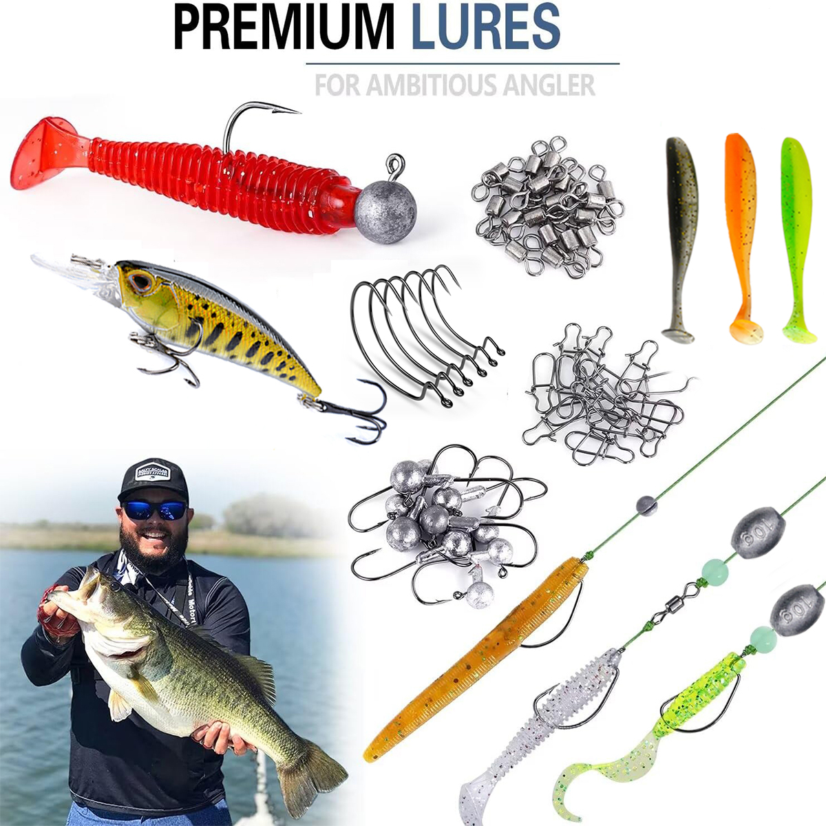 Fishing Pole Set Full Kits Wit – обзор и цена Spincast Reel