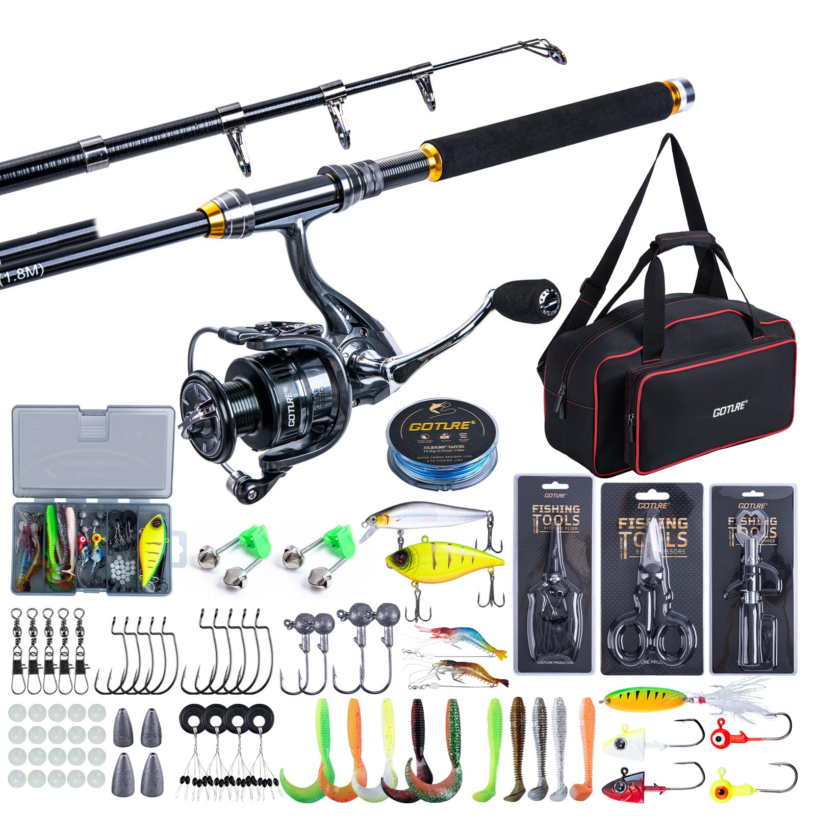 Goture Fishing Telescopic Rod  – обзор и цена Reel Bag