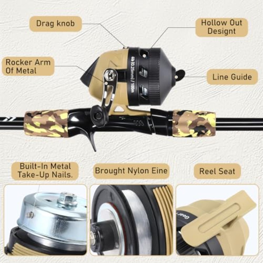 Fishing Rod and Reel Combo, Li – обзор и цена Spincast Reel